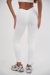 Form V Waist Scrunch Leggings, White