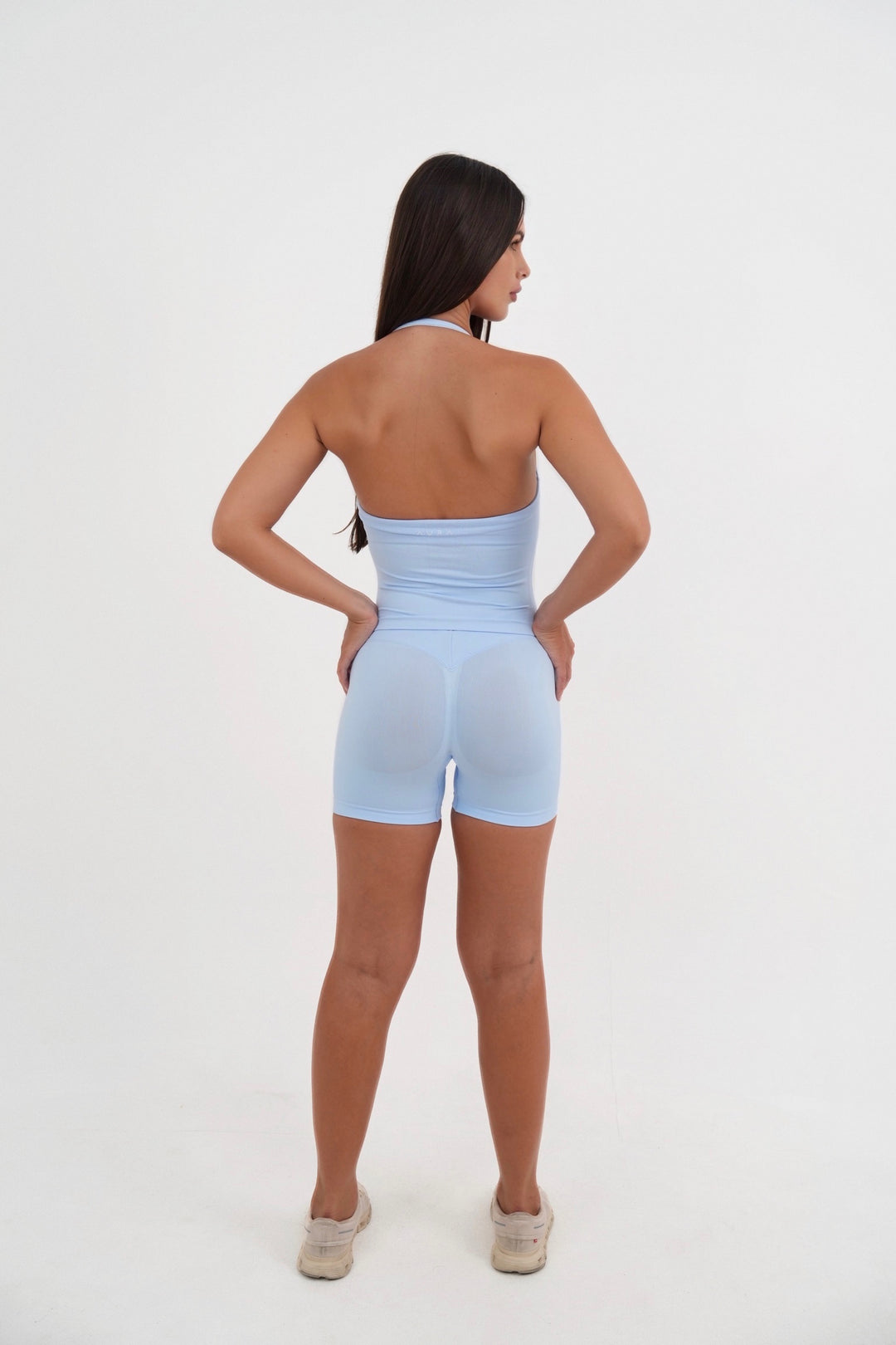 Form V Waist Scrunch Shorts, Lagoon