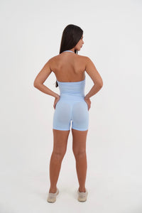 Form V Waist Scrunch Shorts, Lagoon