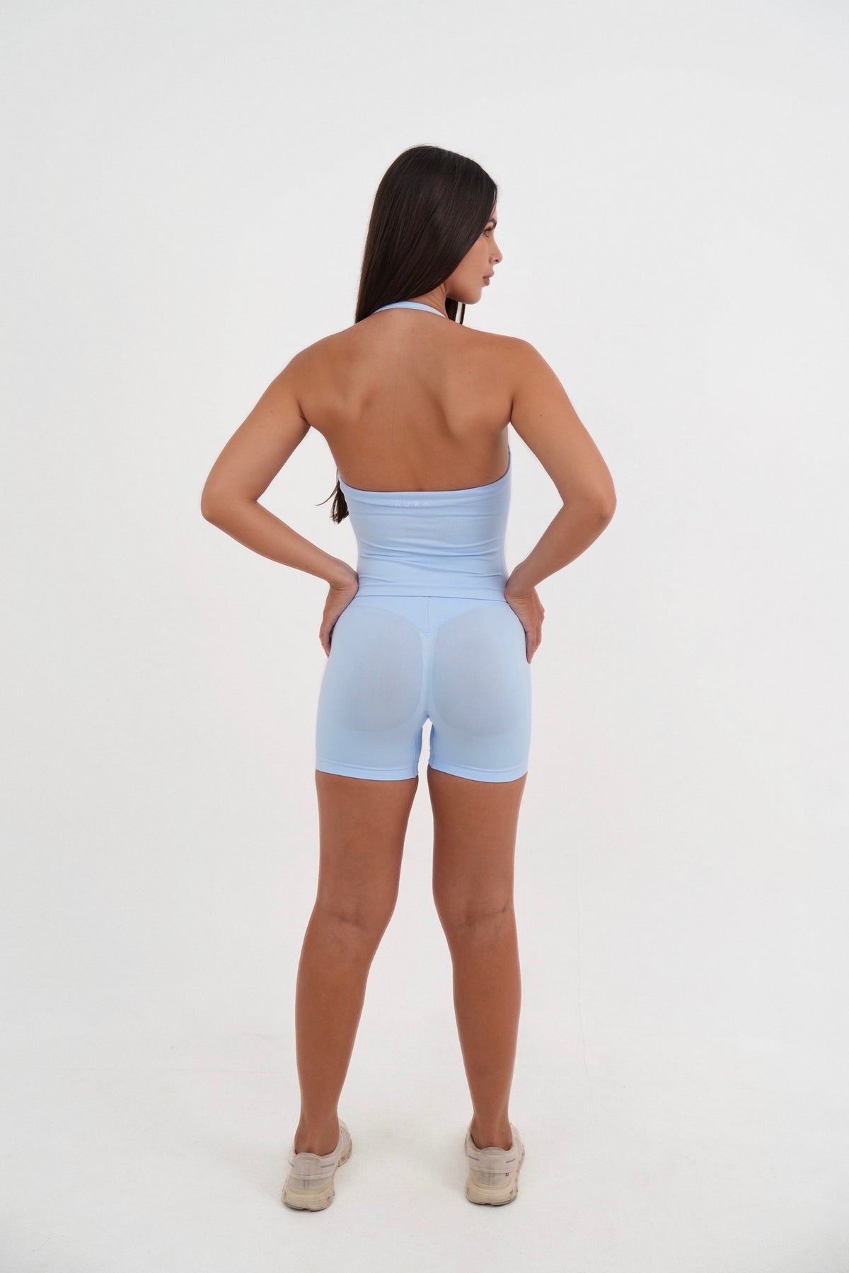 Form V Waist Scrunch Shorts, Lagoon