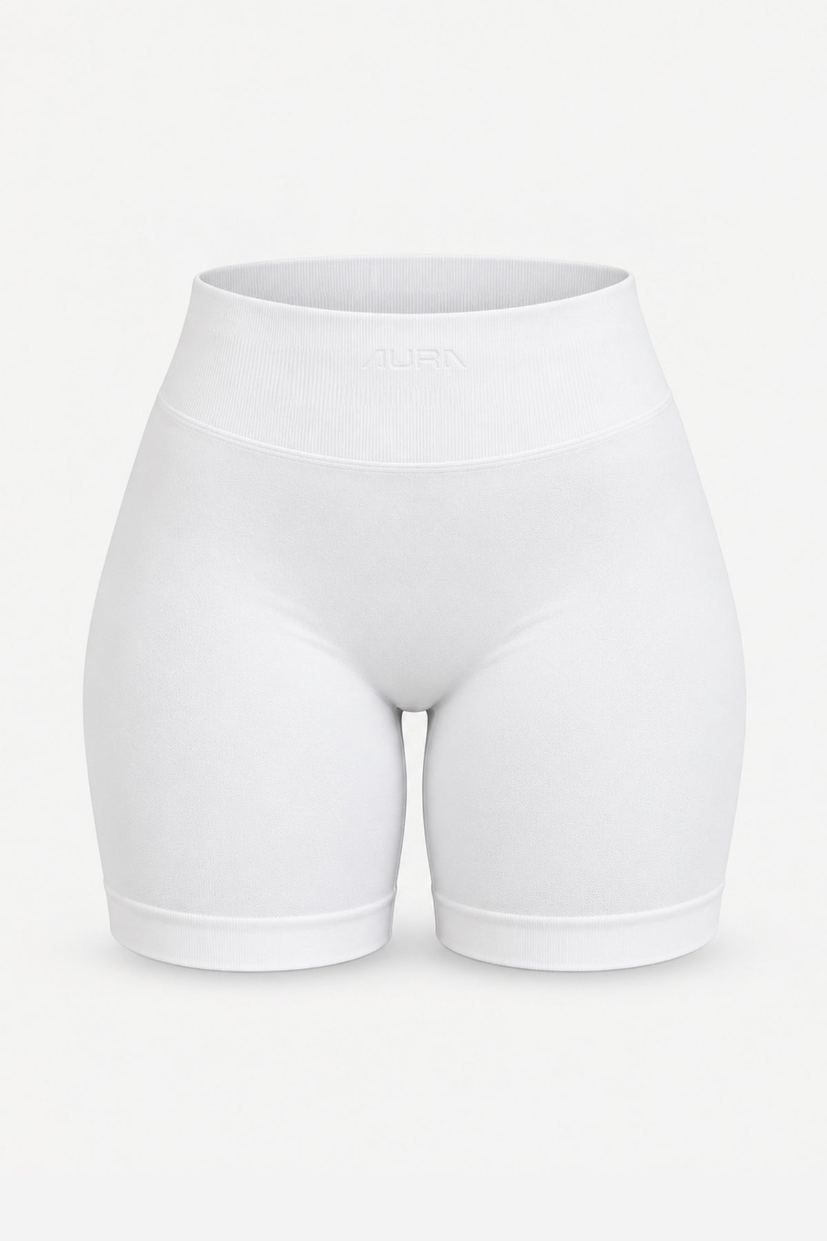 Form V Waist Scrunch Shorts, White ghost mannequin